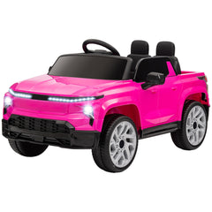12V CHEVROLET SILVERADO EV RST Licensed Kids Car w/ Remote, Spring Suspension, Soft Start, Training Wheels, Black