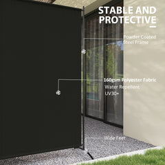 Single Panel Room Divider, UV30+ Privacy Screen, Indoor Outdoor Privacy Panel with Stable Base, Beige