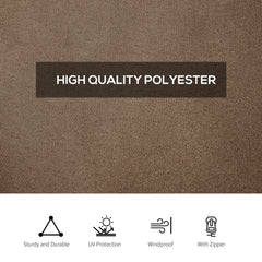 Gazebo Curtains, 10' x 10' Universal Replacement Privacy Curtain, 4-Panels Sidewall with Hooks/C-Rings, Brown