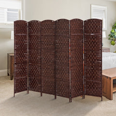 6ft Folding Room Divider, 3 Panel Wall Partition with Wooden Frame for Bedroom, Home Office, Natural