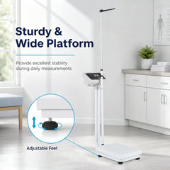 Digital Height and Weight Scale with Height Rod 400 lbs & LED Display