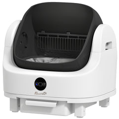 Open-Top Self Cleaning Cat Litter Box, Automatic Cat Litter Box with Integrated Safety Protection