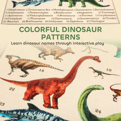 Large Play Mat 79" x 59", Crawling Mat for Toddlers, Living Room and Bedroom with Dinosaur Pattern