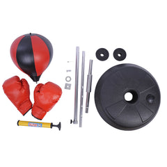 Adjustable Kids Training Boxing Punching Ball Bag Freestanding Portable Relieves Stress with Gloves