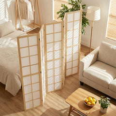 3 Panel Room Divider, 5.6 ft Folding Wall Divider Room Partition for Home Office, Bedroom, Black