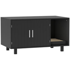 Cat Litter Box Enclosure, Hidden Litter Box Furniture, Cat House End Table Washroom with Scratching Pad, for Indoor Cats Kittens, 36" x 20.5" x 20", Brown