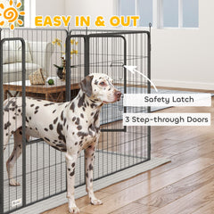24 Panel 31.5" Height Heavy Duty Dog Playpen for Small Medium Dogs, Grey
