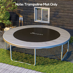 Trampoline Replacement Mat, Fits 14' Trampoline w/ 80 V-Hooks & 5.5" Springs (Spring & Frame not Included), Black