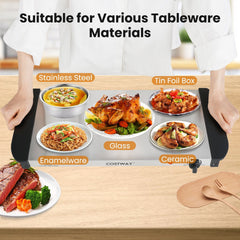 Electric Buffet Server Food Warmer with 3 Removable Trays