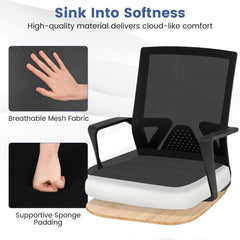 Ergonomic Desk Chair with Lumbar Support and Rocking Function-Black