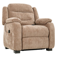 Massage Recliner Chair, Power Recliner with Quiet Brushless Motor, Remote, Pockets, 2 Memory Positions, Beige