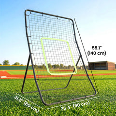 4 x 5.7ft Volleyball Rebounder Net with Strike Zone, Baseball Lacrosse Training Net for Pitching and Fielding