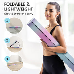 7ft Folding Balance Beam, Gymnastics Equipment with Anti-Slip Bottom for Kids Home Training, Multicolour