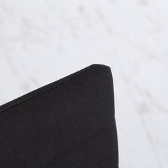 Modern Dining Chairs High Back Upholstered Linen Fabric with Metal Legs for Kitchen Black