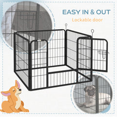 Metal Pet Playpen with Gate Indoor Outdoor for Small Animal