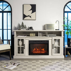 Fireplace TV Stand with 1400W Electric Fireplace-Gray
