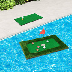 Floating Golf Green for Pool with 6 Golf Balls and Golf Flag