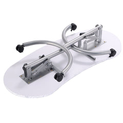 Foldable Portable Manicure Table with Drawer Casters and Cushion-White