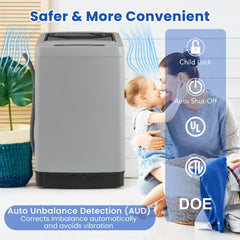 Full-Automatic Washing Machine Washer and Spin Combo-Grey