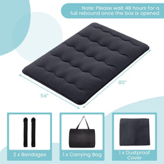 Futon Mattress with Washable Cover and Foldable Mat-Full Size