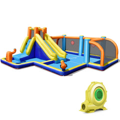 Giant Soccer Themed Inflatable Water Park with 180 in Field and 735W Blower