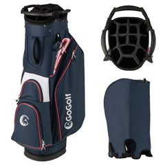 Golf Cart Bag Lightweight Portable Golf Club Organizer Bag-Navy