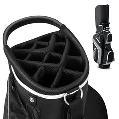 Golf Cart Bag with 14 Way Top Dividers-Gray