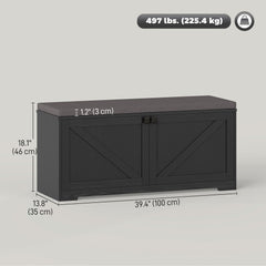 Shoe Storage Bench with Padded Seat, Entryway Bench Holds up to 352 lb, Shoe Organizer, 8 Pairs, Light Grey