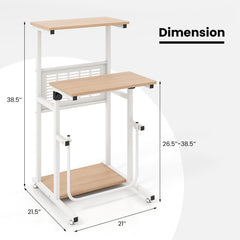 Standing Desk for Small Space Sit Stand Desk with Height Adjustable Desktop