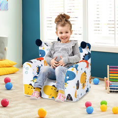 High-density Padding Kids Sofa with Armrest and Extra Pilow-Blue