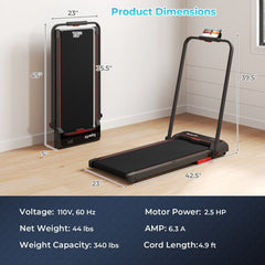 Home Fitness & Relaxation Set – 3 in 1 Folding Treadmill and Modern Accent Chair
