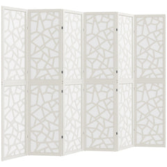 4 Panel Room Divider, 5.6 FT Lightweight Folding Privacy Screen with Geometric Pattern for Living Room, Bedroom, Black