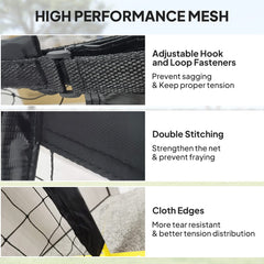 Portable Pickleball Net Set with 22FT Regulation Size Net, Carrying Bag for Indoor Outdoor Driveway, Yellow
