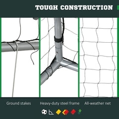 10ft x 6.5ft Soccer Goal, Soccer Net for Backyard with Ground Stakes, Quick and Simple Set Up
