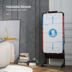 Folding Air Hockey Table 40" Arcade Table with 2 Pucks, 2 Pushers, Scoreboard for Family Game Room, Living Room, White