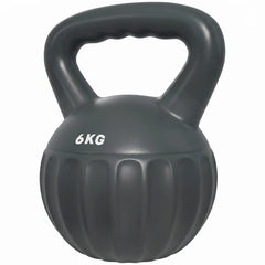 Kettlebell, 13 lbs Kettle Bell with Non-Slip Handle for Home Gym, Weight Lifting and Strength Training, Grey
