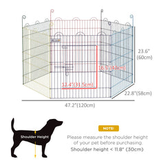 Metal Pet Playpen Portable Hexagon Dog Exercise Fence Multi-colored