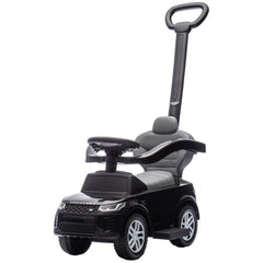Land Rover Discovery Licensed 2-in-1 Ride On Push Car with Removable Parent Handle, Under-Seat Storage, Black