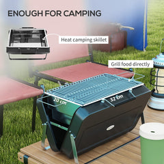 Metal Suitable-Style Portable BBQ Grill - Black