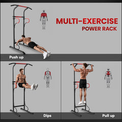 Power Tower, Pull Up Bar, Dip Station for Home Office Gym Multi-Function Workout Equipment