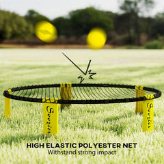 Spike Game Set, Mini Beach Games Set w/ Roundnet, 3 Balls, Pump, Carrying Bag, Portable Outdoor Games for Families