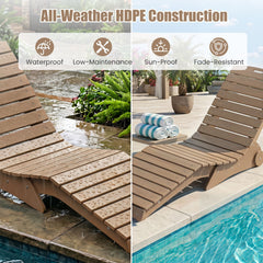 In Pool Lounge Chair in Brown HDPE, 46.5 lb Anti Float Weight, 450 lb Capacity