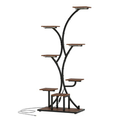 Indoor Plant Stand with Grow Lights 58 inches Tall 8-Tier Corner Metal Plant Shelf-Set of 2