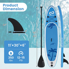 Inflatable Stand Up Paddle Board with Premium SUP Accessories-L