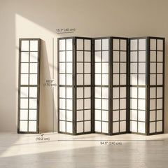 3 Panel Room Divider, 5.6 ft Folding Wall Divider Room Partition for Home Office, Bedroom, Black
