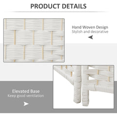 6ft Folding Room Divider, 3 Panel Wall Partition with Wooden Frame for Bedroom, Home Office, Natural