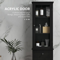 Tall Bathroom Cabinet, Bathroom Storage Cabinet with Drawers, 2 Doors and Adjustable Shelves, White