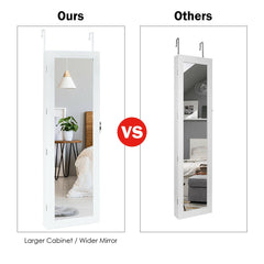 Lockable Armoire Jewelry Cabinet with LED Lights