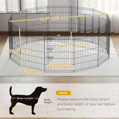 36inch Foldable Metal Exercise Pet Playpen Yard Dog Puppy Kennel Cage 12 Panels