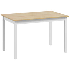 47" x 30" Dining Table, Farmhouse Dining Room Table with Pine Wood Frame, Space Saving Kitchen Table, Black